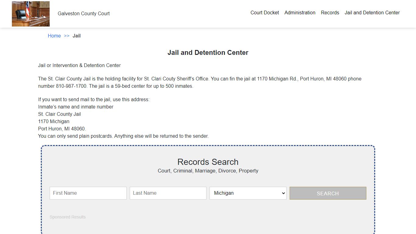 Jail and Detention Center | St Clair County Court
