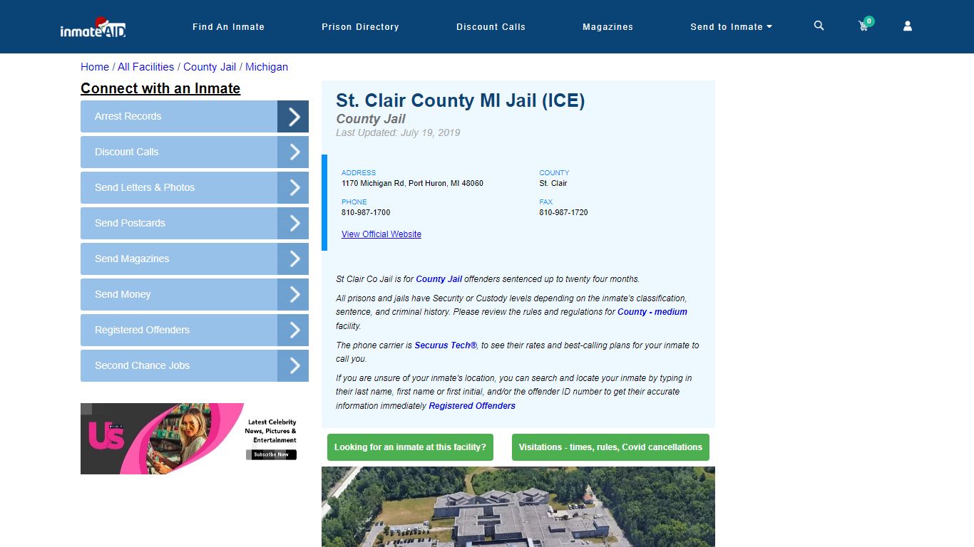 St. Clair County MI Jail (ICE) - Inmate Locator - Port Huron, MI